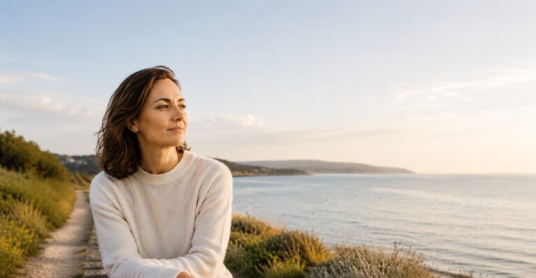 woman reflecting on a conversation